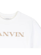 T-shirt per bambino Lanvin Kids bianca con logo sul davanti N30426 117 LANVIN KIDS 