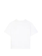 T-shirt per bambino Lanvin Kids bianca con logo sul davanti N30426 117 LANVIN KIDS 
