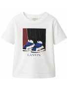 T-shirt per bambino Lanvin Kids bianca con stampa grafica N30427 117 LANVIN KIDS 