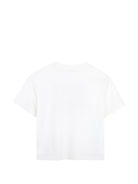 T-shirt per bambino Lanvin Kids bianca con stampa grafica sneakers sul davanti N30428 117 LANVIN KIDS 