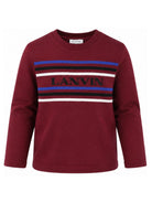 T-shirt per bambino Lanvin Kids bordeaux con stampa grafica N30429 955 LANVIN KIDS 