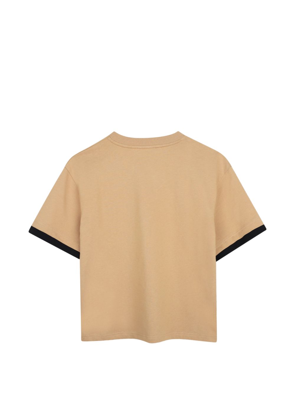 T-shirt per bambino Lanvin Enfant beige con bordi a contrasto N30430 276 LANVIN KIDS 