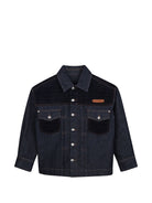 Giacca per bambino Lanvin Enfant in denim con giogo trapuntato N30433 Z28 LANVIN KIDS 