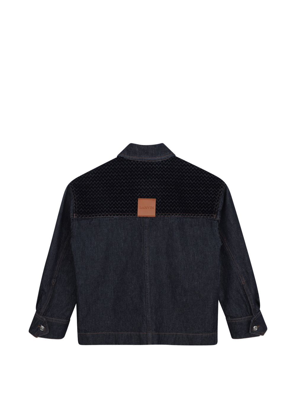 Giacca per bambino Lanvin Enfant in denim con giogo trapuntato N30433 Z28 LANVIN KIDS 