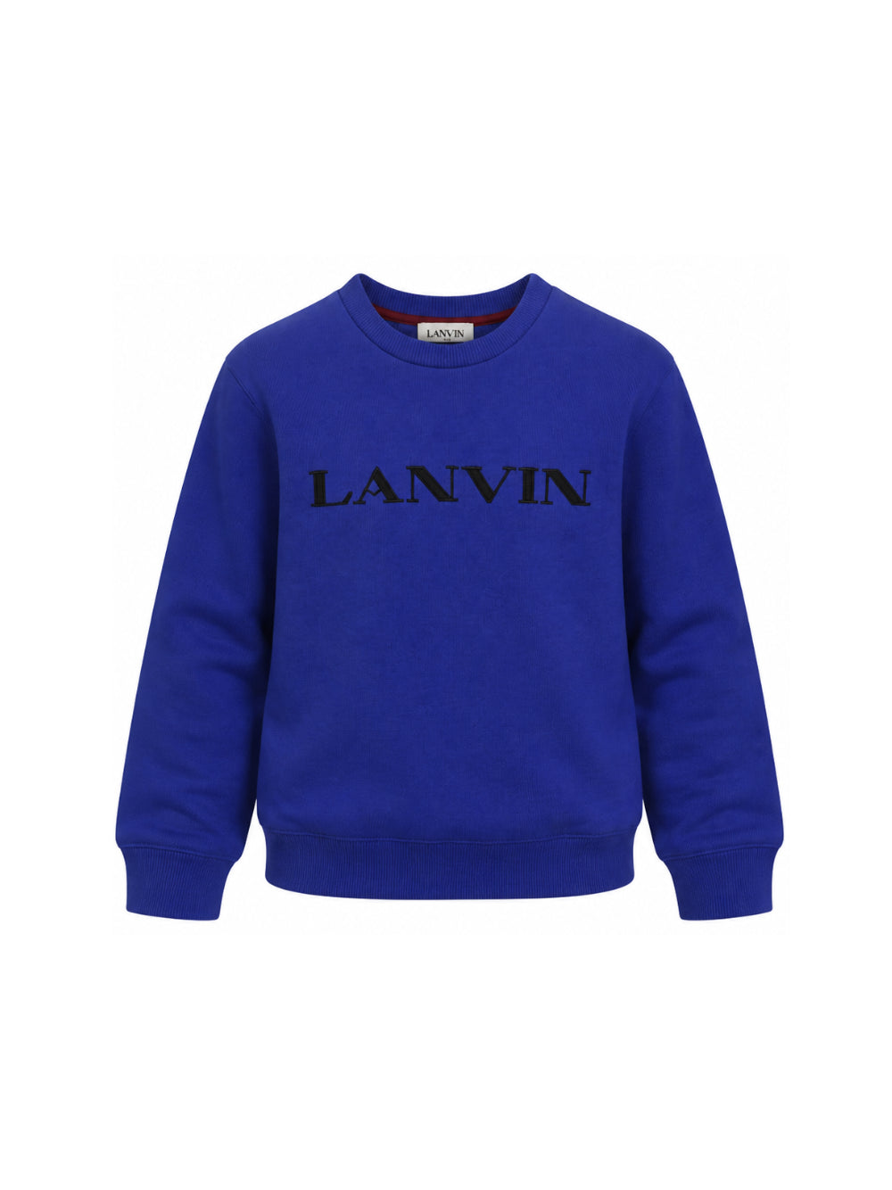 Felpa per bambino Lanvin Kids blu con logo ricamato sul davanti N30436 80A LANVIN KIDS 