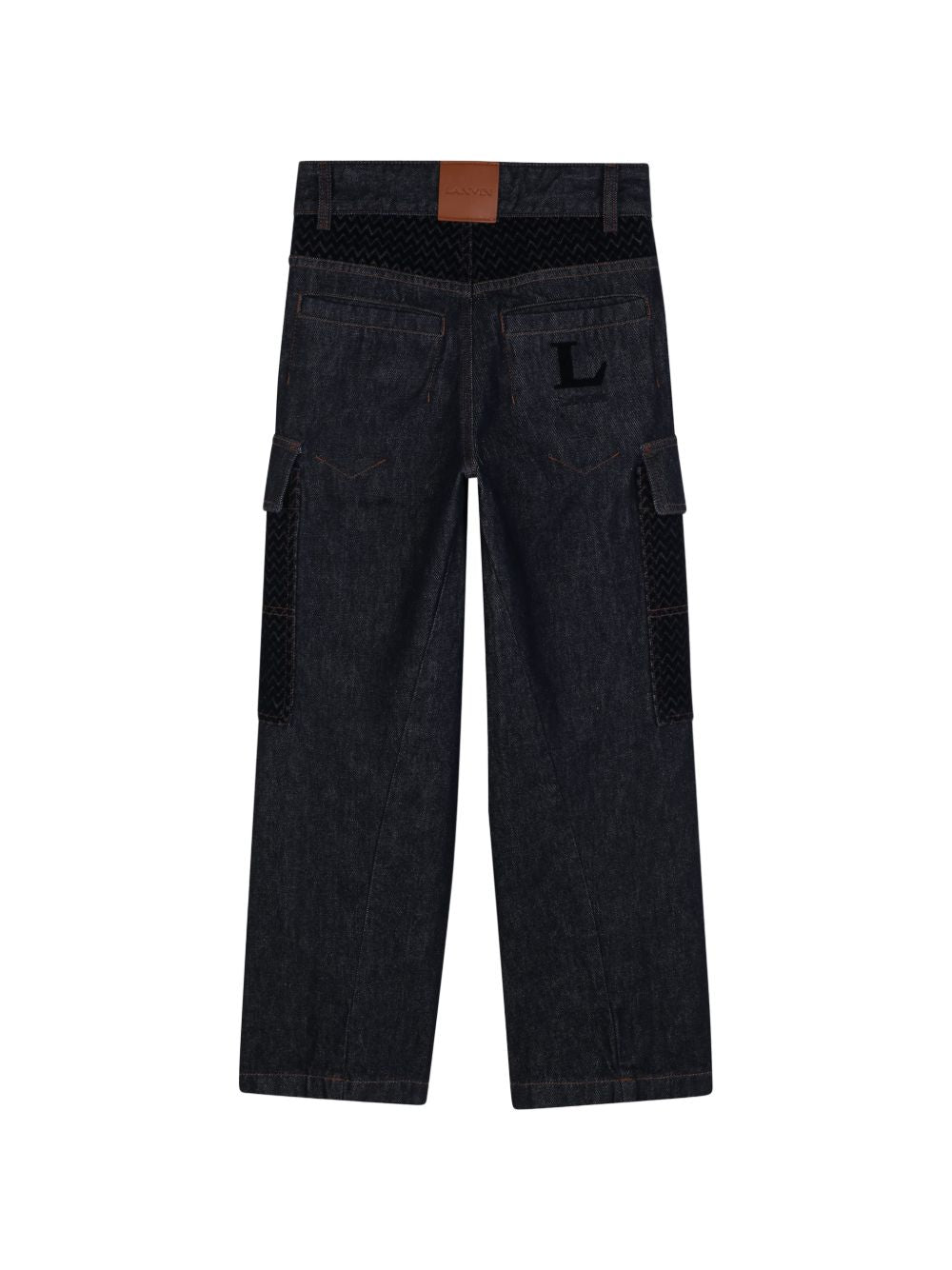 Jeans per bambino Lanvin Enfant denim con dettaglio chevron N30443 Z28 LANVIN KIDS 
