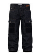 Jeans per bambino Lanvin Enfant denim con dettaglio chevron N30443 Z28 LANVIN KIDS 