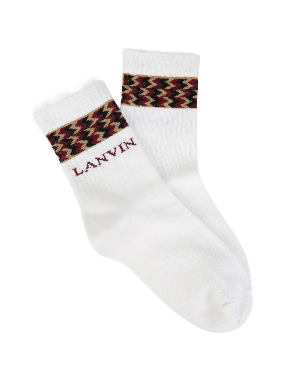 Set di due calzini per bambino Lanvin Kids multicolore con motivo a chevron N30454 N70 LANVIN KIDS 