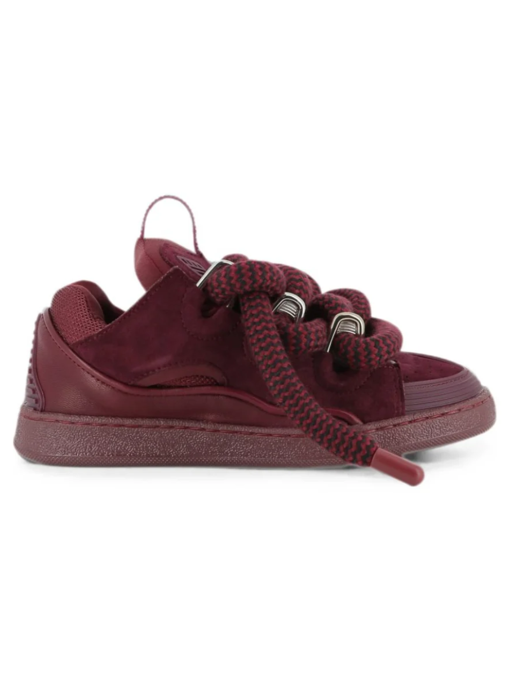 Sneakers Curb per bambini Lanvin Kids rosse con inserti in pelle scamosciata N30455 955 LANVIN KIDS 