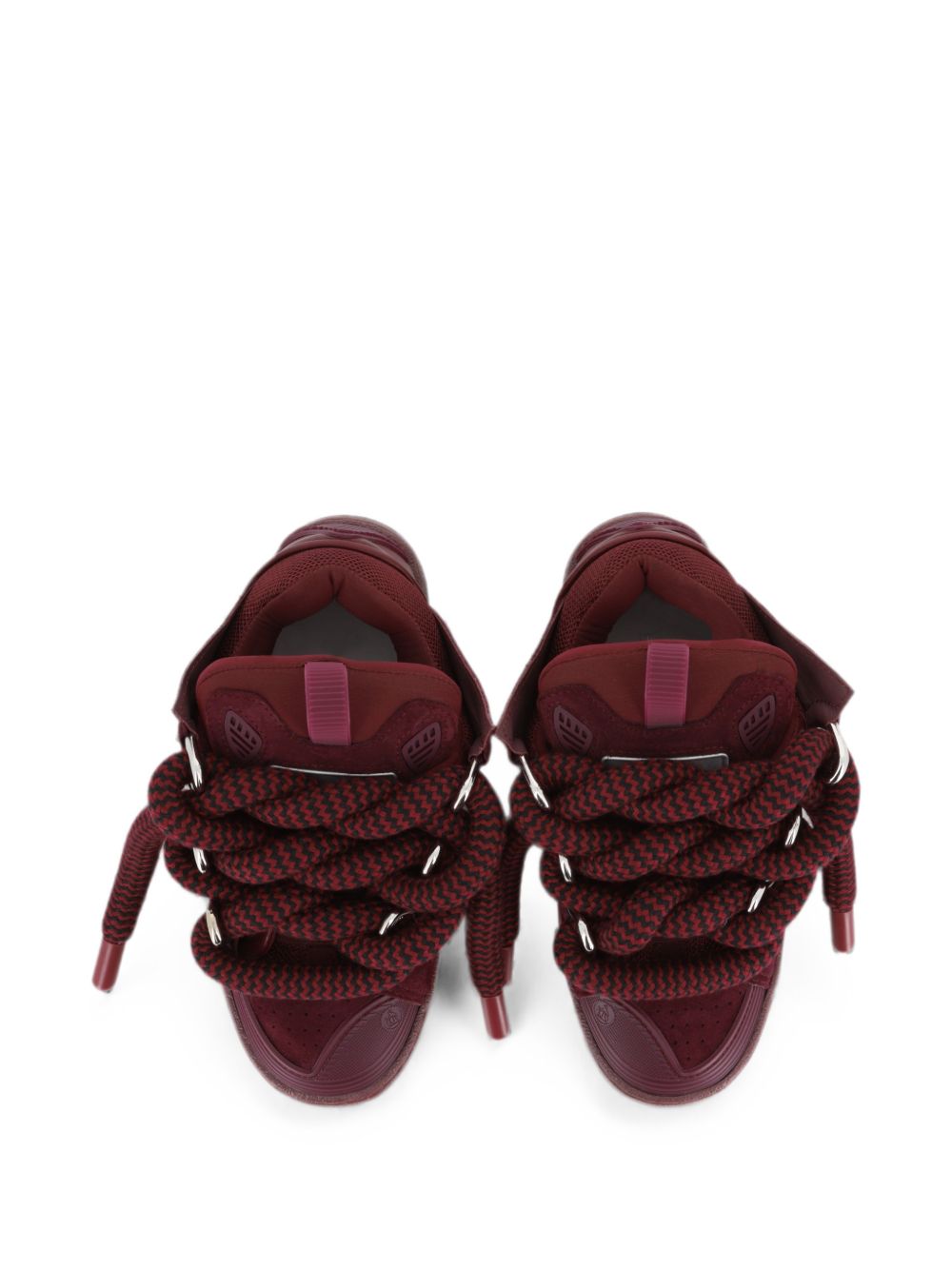 Sneakers Curb per bambini Lanvin Kids rosse con inserti in pelle scamosciata N30455 955 LANVIN KIDS 
