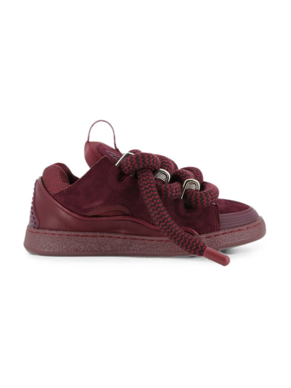 Sneakers Curb per bambini Lanvin Kids rosse con inserti in pelle scamosciata N30455 955 LANVIN KIDS 