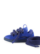 Sneakers Curb per bambini Lanvin Kids blu con finitura scamosciata N30457 80A LANVIN KIDS 