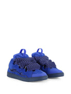 Sneakers Curb per bambini Lanvin Kids blu con finitura scamosciata N30457 80A LANVIN KIDS 