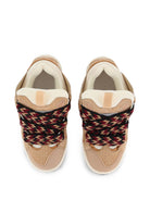 Sneakers per bambino Lanvin Enfant beige con lacci con stampa a zigzag N30458 P51 LANVIN KIDS 