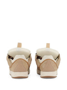 Sneakers per bambino Lanvin Enfant beige con lacci con stampa a zigzag N30458 P51 LANVIN KIDS 