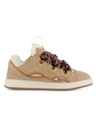 Sneakers per bambino Lanvin Enfant beige con lacci con stampa a zigzag N30458 P51 LANVIN KIDS 