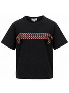 T-shirt per bambini Lanvin Kids nera con applicazione sul davanti N30480 09B LANVIN KIDS 