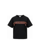 T-shirt per bambini Lanvin Kids nera con applicazione sul davanti N30480 09B LANVIN KIDS 