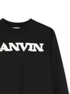 T-shirt per bambino Lanvin Enfant nera con dettaglio logo N30481 09B LANVIN KIDS 