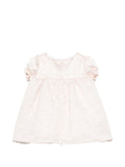 Abito per neonata La Stupenderia rosa in pizzo floreale con dettaglio fiocco 3CBAB04 X34 LA STUPENDERIA KIDS 