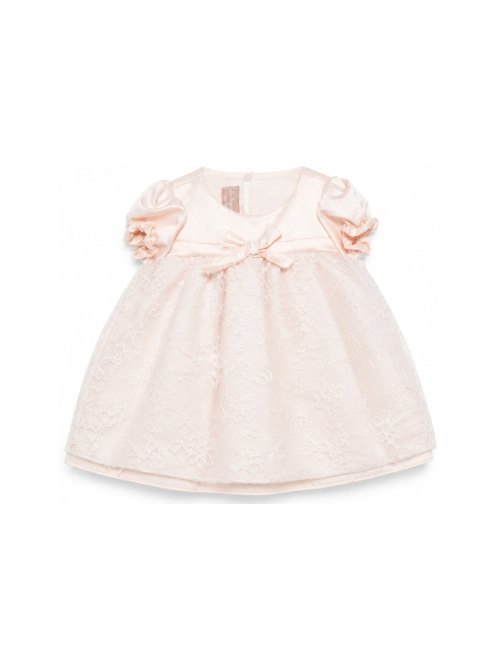 Abito per neonata La Stupenderia rosa in pizzo floreale con dettaglio fiocco 3CBAB04 X34 LA STUPENDERIA KIDS 