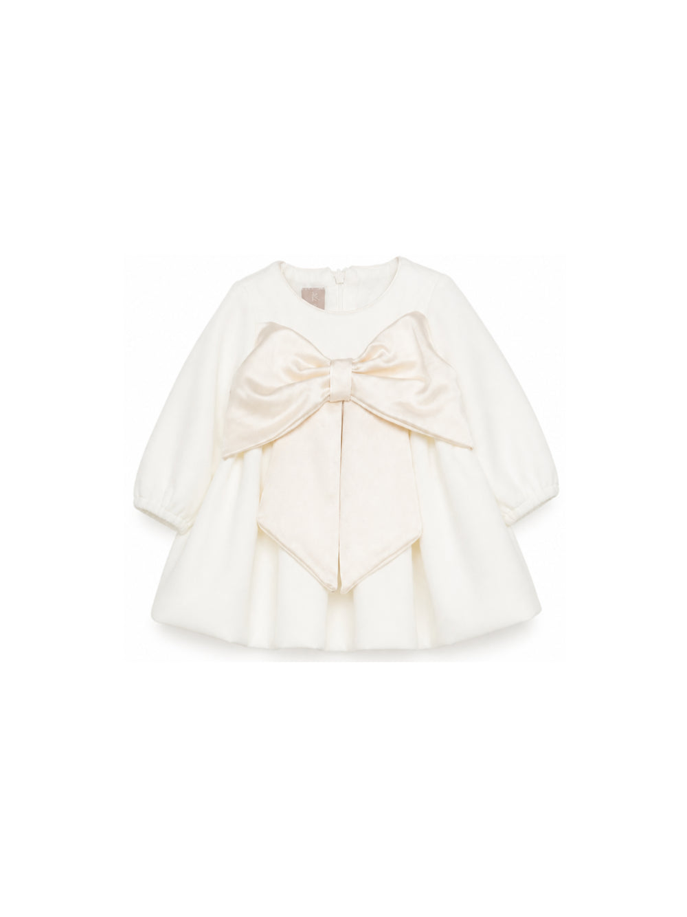 Abito per neonata La Stupenderia Kids bianco con dettaglio fiocco 3CBAB08 V02 LA STUPENDERIA KIDS 