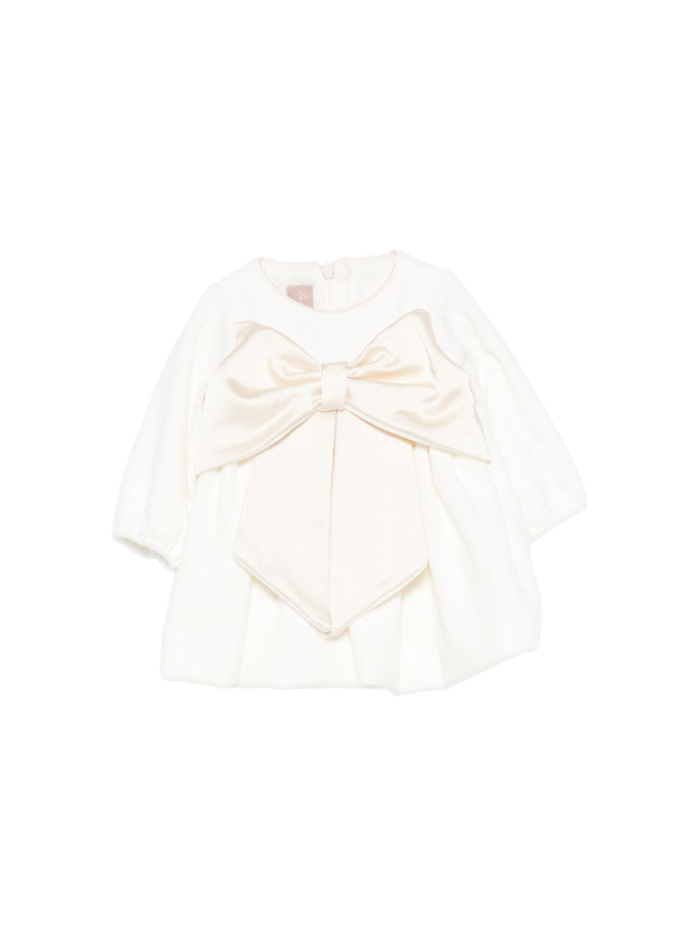 Abito per neonata La Stupenderia Kids bianco con dettaglio fiocco 3CBAB08 V02 LA STUPENDERIA KIDS 