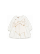 Abito per neonata La Stupenderia Kids bianco con dettaglio fiocco 3CBAB08 V02 LA STUPENDERIA KIDS 