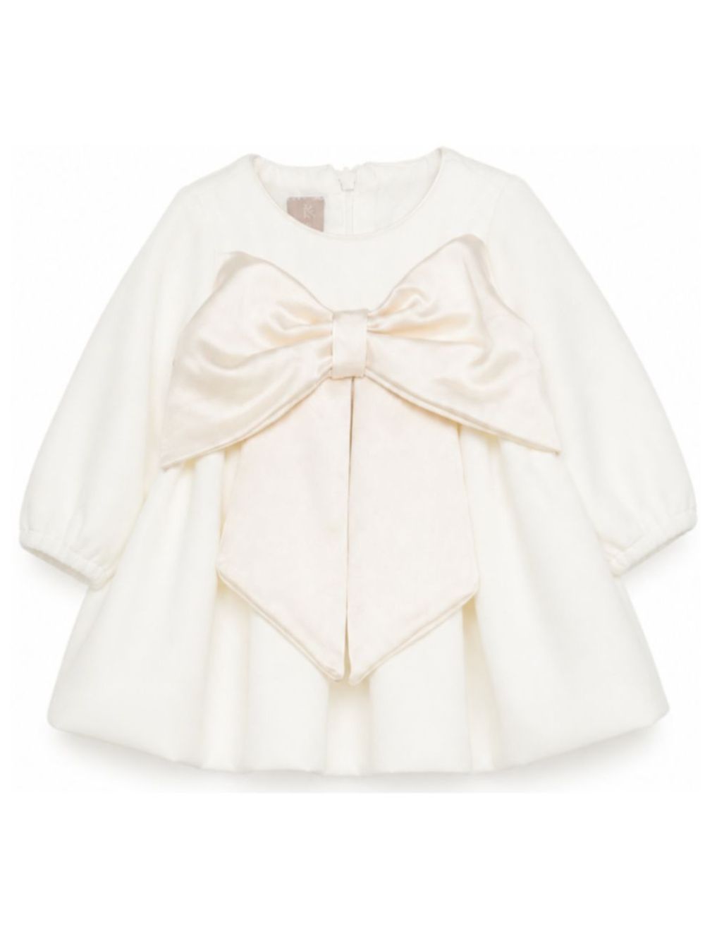 Abito per neonata La Stupenderia Kids bianco con dettaglio fiocco 3CBAB08 V02 LA STUPENDERIA KIDS 