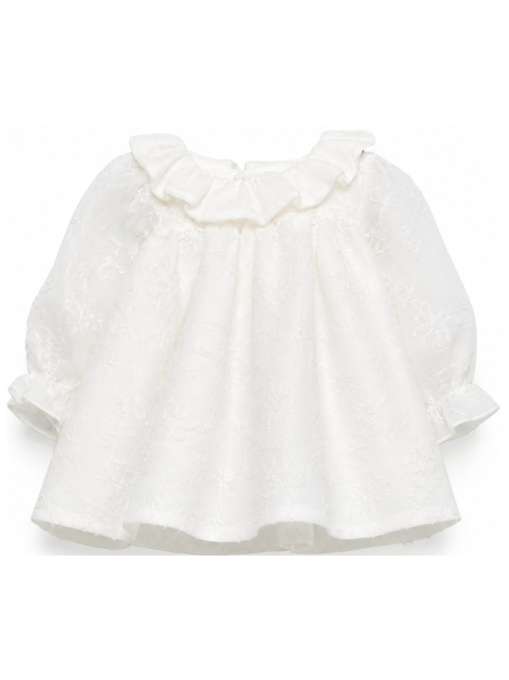 Abito per neonata La Stupenderia Kids bianco con ruches 3CBAB10 X34 LA STUPENDERIA KIDS 