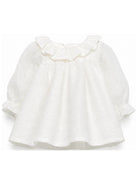 Abito per neonata La Stupenderia Kids bianco con ruches 3CBAB10 X34 LA STUPENDERIA KIDS 