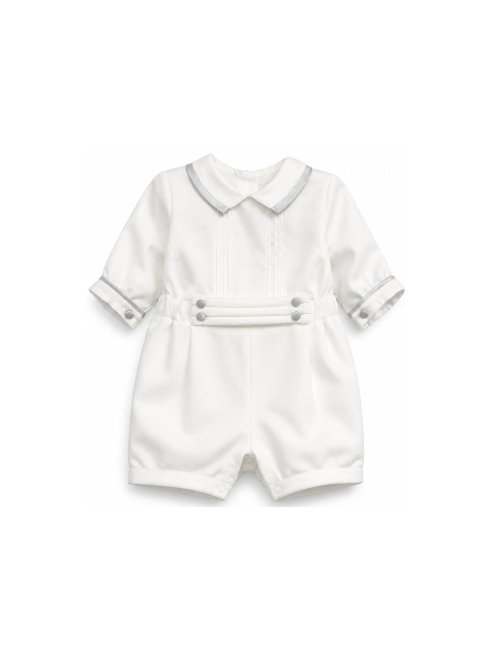 Tutina per neonato La Stupenderia Kids bianca con bottoni ed elastico in vita 3CBPG01 V02S15 LA STUPENDERIA KIDS 