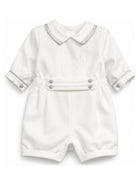 Tutina per neonato La Stupenderia Kids bianca con bottoni ed elastico in vita 3CBPG01 V02S15 LA STUPENDERIA KIDS 