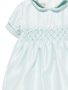 Tutina per neonata La Stupenderia Kids azzurra con inserto in punto smock 3CBPG03 S41 LA STUPENDERIA KIDS 