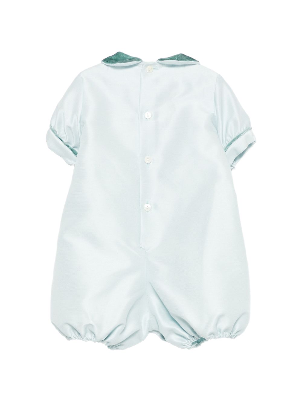 Tutina per neonata La Stupenderia Kids azzurra con inserto in punto smock 3CBPG03 S41 LA STUPENDERIA KIDS 