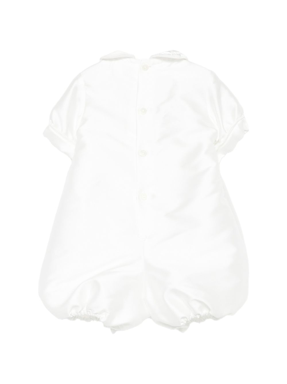 Tutina per neonata La Stupenderia Kids bianca con inserto con punto smock 3CBPG03 S60 LA STUPENDERIA KIDS 