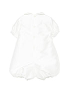 Tutina per neonata La Stupenderia Kids bianca con inserto con punto smock 3CBPG03 S60 LA STUPENDERIA KIDS 