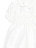 Tutina per neonata La Stupenderia Kids bianca con inserto con punto smock 3CBPG03 S60 LA STUPENDERIA KIDS 