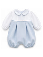 Tutina per neonato La Stupenderia Kids azzurra con colletto alla Peter Pan 3CBPG05 S15 LA STUPENDERIA KIDS 