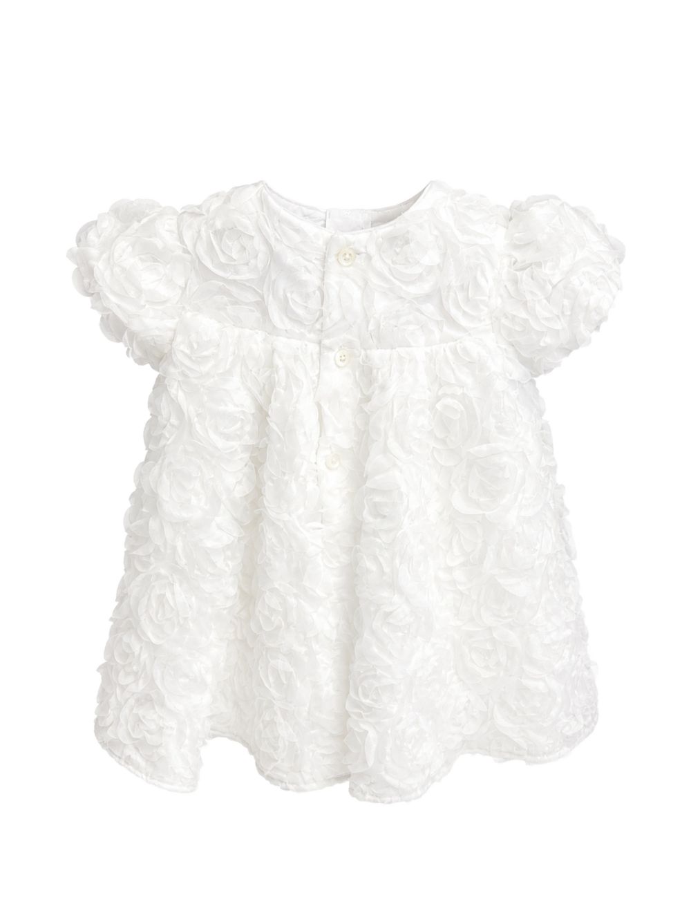 Abito elegante per neonata La Stupenderia Kids bianco con dettaglio fiocco satinato 3CCAB22 X40 LA STUPENDERIA KIDS 