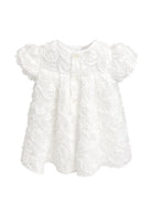 Abito elegante per neonata La Stupenderia Kids bianco con dettaglio fiocco satinato 3CCAB22 X40 LA STUPENDERIA KIDS 