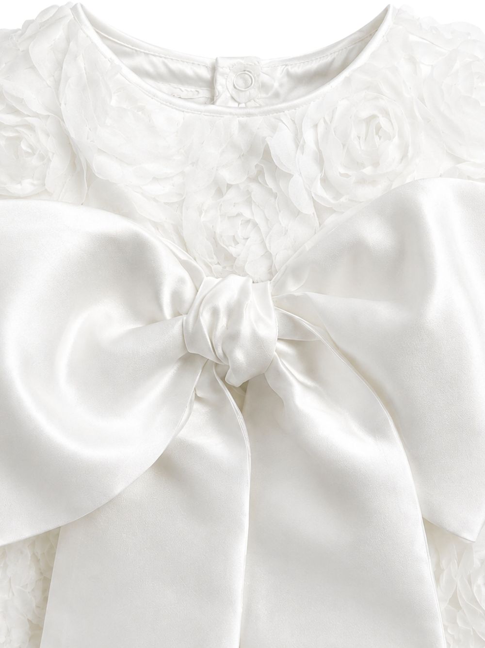 Abito elegante per neonata La Stupenderia Kids bianco con dettaglio fiocco satinato 3CCAB22 X40 LA STUPENDERIA KIDS 