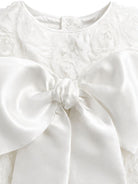 Abito elegante per neonata La Stupenderia Kids bianco con dettaglio fiocco satinato 3CCAB22 X40 LA STUPENDERIA KIDS 