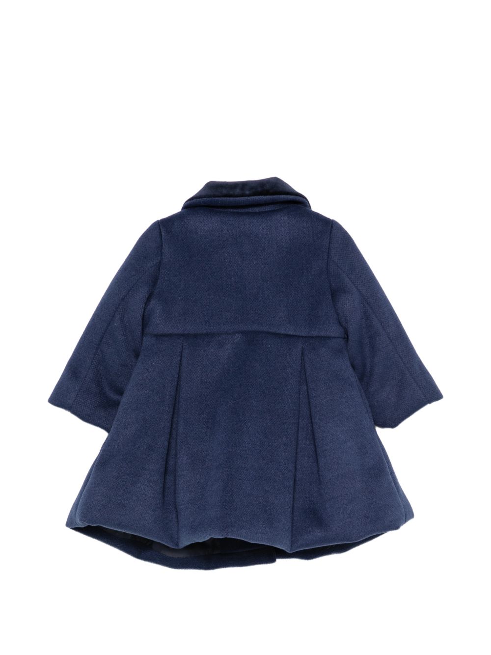Cappotto per neonata La Stupenderia Kids blu con dettaglio del collletto in velluto 3CCGB24 H07B LA STUPENDERIA KIDS 