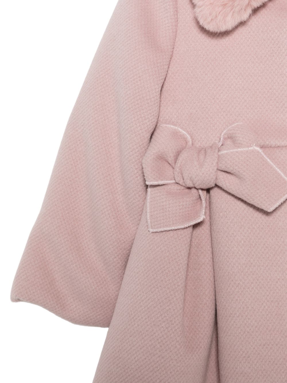 Cappotto per neonata La Stupenderia Kids rosa con colletto in ecopelliccia 3CCGB24 H43 LA STUPENDERIA KIDS 