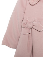 Cappotto per neonata La Stupenderia Kids rosa con colletto in ecopelliccia 3CCGB24 H43 LA STUPENDERIA KIDS 