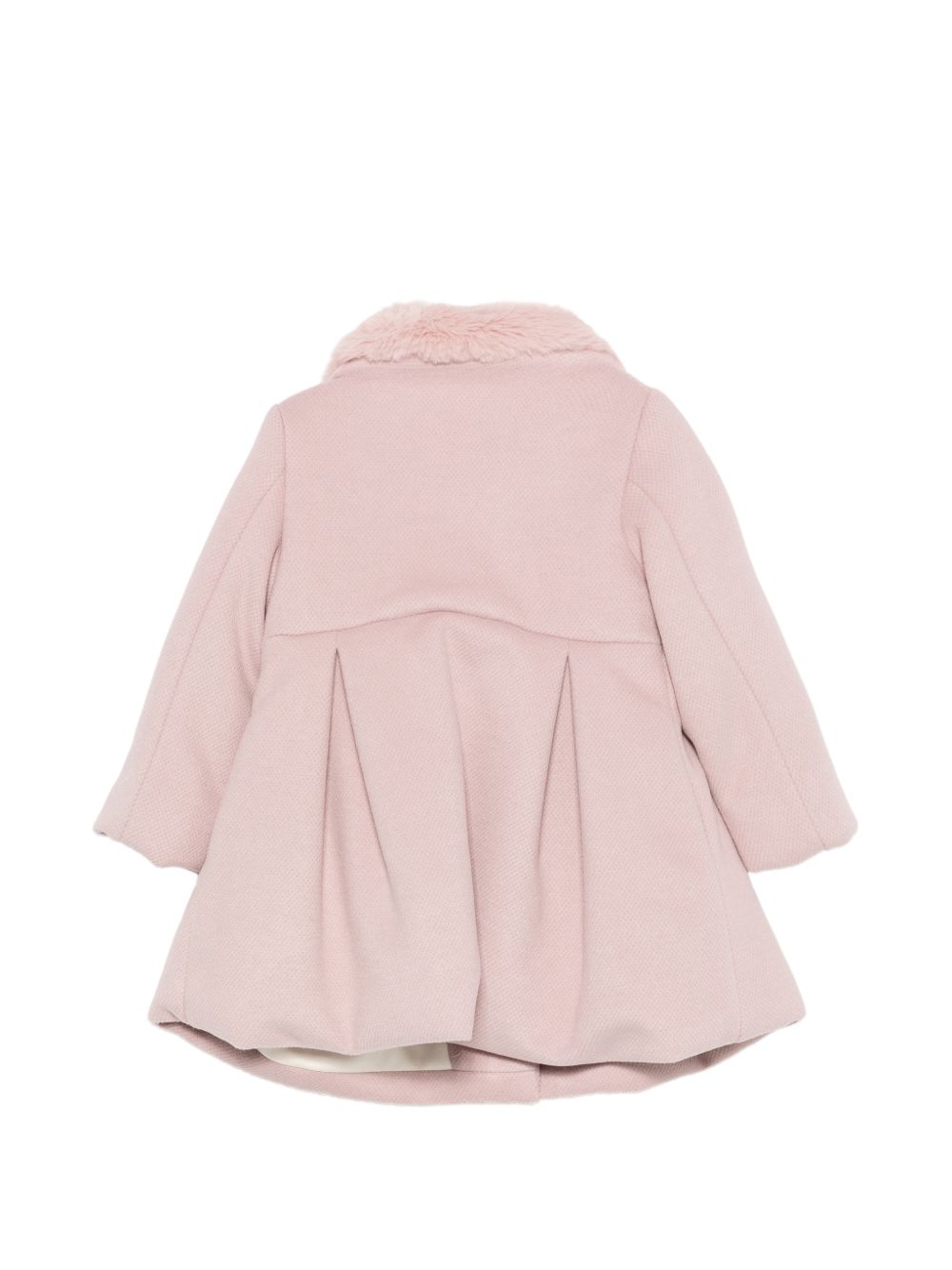 Cappotto per neonata La Stupenderia Kids rosa con colletto in ecopelliccia 3CCGB24 H43 LA STUPENDERIA KIDS 