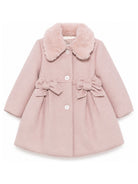 Cappotto per neonata La Stupenderia Kids rosa con colletto in ecopelliccia 3CCGB24 H43 LA STUPENDERIA KIDS 