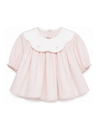 Abito per neonata La Stupenderia Kids rosa con colletto con orlo a smerlo 3TBAB04 M52 LA STUPENDERIA KIDS 
