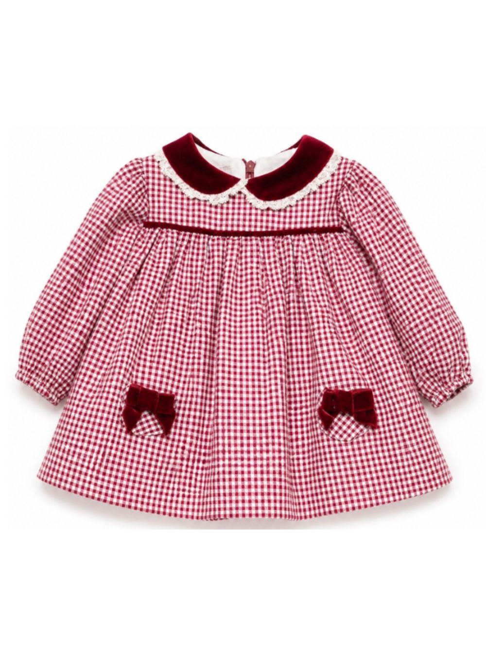 Abito per neonata La Stupenderia rosso con motivo a quadri 3TBAB10 Y58 LA STUPENDERIA KIDS 